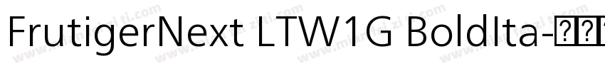 FrutigerNext LTW1G BoldIta字体转换